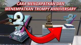 Cara Menempatkan dan Mendapatkan Trompy Anniversary PUBGM  Menempatkan di Desain Rumah PUBGM [upl. by Rye609]