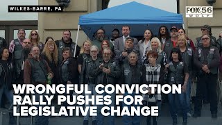 Wrongful conviction rally pushes for legislative change [upl. by Noman955]