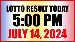 Lotto Result Today 5pm July 14 2024 Swertres Ez2 Pcso [upl. by De]