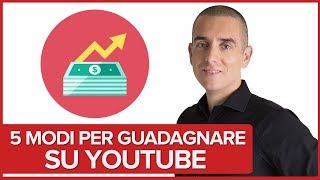 Come Guadagnare su Youtube  5 strategie per monetizzare i tuoi sforzi [upl. by Taam528]