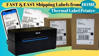 How to Print Shipping Labels from Home using Nelko Thermal Label Printer amp Cell Phone [upl. by Etnor]