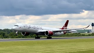 Virgin Atlantic A3501000 takeoff LHR [upl. by Stoat]