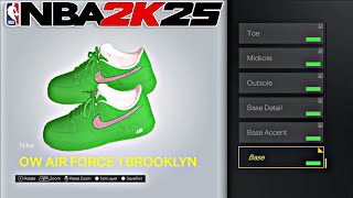 OffWhite X Nike Air Force 1 “Brooklyn”  NBA 2K25  Shoe Creator [upl. by Ermina]