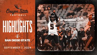 Oregon State Football Highlights 9724 vs San Diego State [upl. by Malchy979]