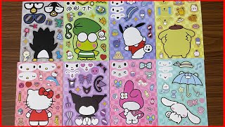 Sticker thay đổi khuôn mặt KuromiMy MelodyHello KittySanrioSticker Book Dress Up KuromiMelody [upl. by Obelia]