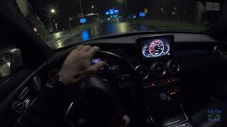 Mercedes Benz C400 4MATIC POV at night  4K HIGH QUALITY [upl. by Moht]