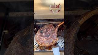 Tomahawk steak with chimichurri sauce on the SchwankGrills [upl. by Odranoel]