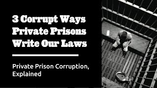 3 Corrupt Ways Private Prisons Write Our Laws  Follow the Money 3 [upl. by Lyrad]