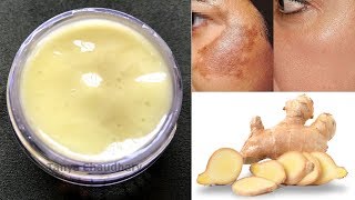 DIY Ginger Cream  Remove Pigmentation Dark Spots amp Acne Scars AntiAging amp Skin Lightening Cream [upl. by Imaj380]