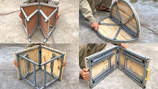 DIY  Craftsmans Ideas4 Smart Folding Table Projects You Should SeeMetal Smart Folding Utensils [upl. by Ariada]