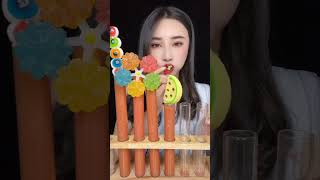 Drinking Asmr delicious pipe juice and toys asmr mukbang food candy [upl. by Eytak539]