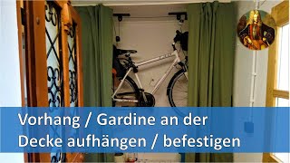 Vorhang  Gardine an Decke aufhängen  befestigen [upl. by Nayra]