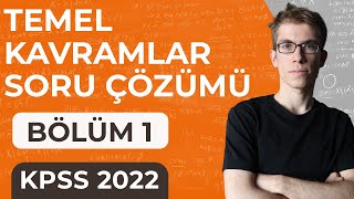 1 KPSS Matematik  Temel Kavramlar Soru Çözümü 1 [upl. by Casimir]