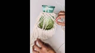 DIY Macrame Jar Wrap Tutorial Macrame Vase Wrap Macrame Knots Knots Tutorial [upl. by Chao]