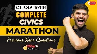 Complete Civics Previous Year Questions Class 10 2024  Marathon Session With MIQs amp PYQs [upl. by Deden]