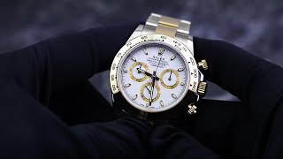 Rolex Cosmograph Daytona TwoTone White dial 116503 Unboxing amp Presentation [upl. by Petronella525]