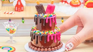 Amazing 🍫 Melt Chocolate Cake Decorating Tutorials  How To Make Mini Cake From Melt Chocolate ASMR [upl. by Omarr]