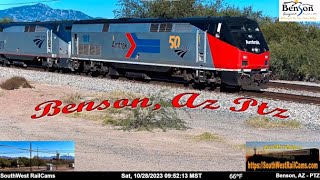 Benson AZ  UPRR Lordsburg Sub MP 1032  PTZ  SouthWest RailCams LIVE [upl. by Atiuqihc]