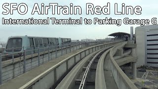 Riding the San Francisco Airport AirTrain  Red Line Front Window View [upl. by Sands232]