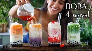 Easy homemade BUBBLE TEA musttry BOBA🧋 [upl. by Rape]