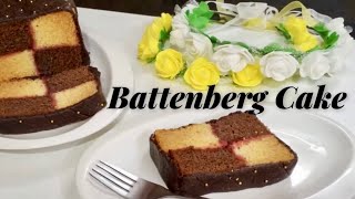 Battenberg Cake  Two In One Chocolate amp Vanilla Cake  Yummy Cake Recipe [upl. by Yeaton]