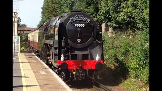 70000 Britannia passes Bickley with a whistle [upl. by Tullus]