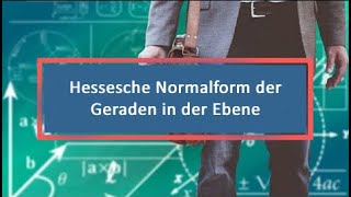 Hessesche Normalform der Geraden in der Ebene [upl. by Ecirum]