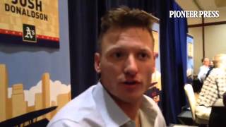 Video As slugger Josh Donaldson on offseason workout partner Chris Colabello allstargame [upl. by Irtak]