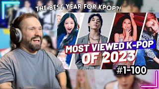 First Time Reacting To TOP 200 MOST VIEWED KPOP SONGS OF 2023 1100 [upl. by Abdul718]