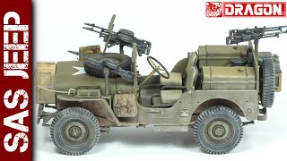 SAS Willys Jeep European Theatre Dragon 135 scale model [upl. by Descombes985]