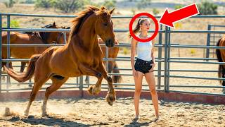 A HORSE GOES CRAZY WHEN IT SEES THIS GIRL  THE REASON SHOCKED ITS OWNER [upl. by Aay]