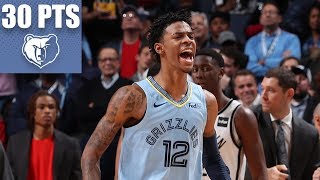 Ja Morant notches his first career 30point game  201920 NBA Highlights [upl. by Leiad3]