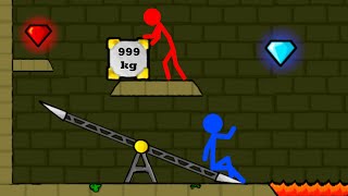 Watergirl and Fireboy  Stickman Animation  Part 2 Escape [upl. by Stiegler]