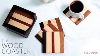 How to Make Wood Coasters and a Coaster HolderDIY Tutorial diycoasters [upl. by Chancelor680]