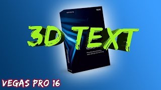 How To Add 3D Text  Vegas Pro 16  2019 [upl. by Demmahom]