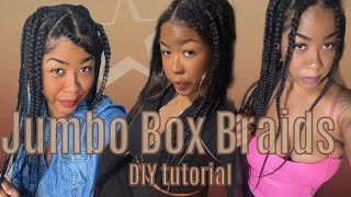 Jumbo Box Braids Tutorial DIY ✨ [upl. by Nylitak999]