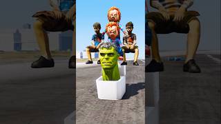 HULK BROTHERS SAVES SKIBIDI TOILET HULK BRO amp SPIDERMAN DE ZOMBIES 🕷️ 🧟 shorts gta5 [upl. by Euseibbob]