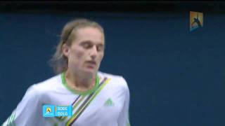 Dolgopolov upsets Soderling Australian Open 2011 [upl. by Kcirtapnhoj]