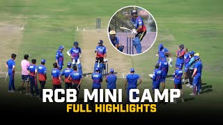 Update on RCB IPL 2025 mini camp  RCB mini camp highlights [upl. by Acima579]