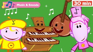 The Notekins  Learn Musical Instruments for Kids  Early Learning Videos  Mandolin  Organ amp More [upl. by Firehs]