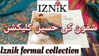 Iznik lastest chiffon collection 2024  Iznik unstitch formal collection [upl. by Housen]