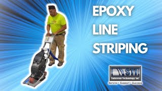 Epoxy Line Striping  Demo with Surface Prep Expert Josh Jones [upl. by Itaws]