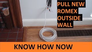 Replace Old Wiring in House With Romex  Outside Wall [upl. by Funch]