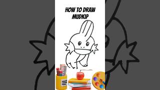 How to Draw Mudkip from Pokemon‼️🦤drawingtutorial howtodraw easydrawing [upl. by Nosiram]