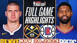 Los Angeles Clippers Vs Denver Nuggets FULL GAME Highlights Nov 202024 NBA Season 202425 [upl. by Drallim]