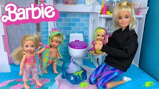 Barbie amp Ken Doll Family Night Routine  Making Slime amp Bedtime [upl. by Adnuhsat]