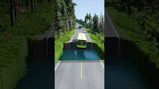 Bus vs massive water pit  BeamNG drive beamngdrive beamnghighspeedjump jazzinstrumental [upl. by Spense]