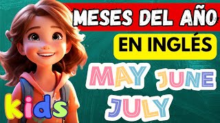 Cómo se Pronuncia los Meses del Año January February March etc en Inglés  KNinglés KIDS [upl. by Critchfield]