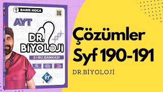 AYT Biyoloji Soru Bankası Çözümleri  Sayfa 190191 2024 Tayfa [upl. by Siuoleoj]