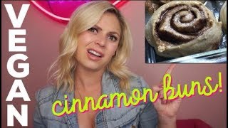 VEGAN RECIPE  CINNAMON BUNS  tarte vlogs [upl. by Sorac]